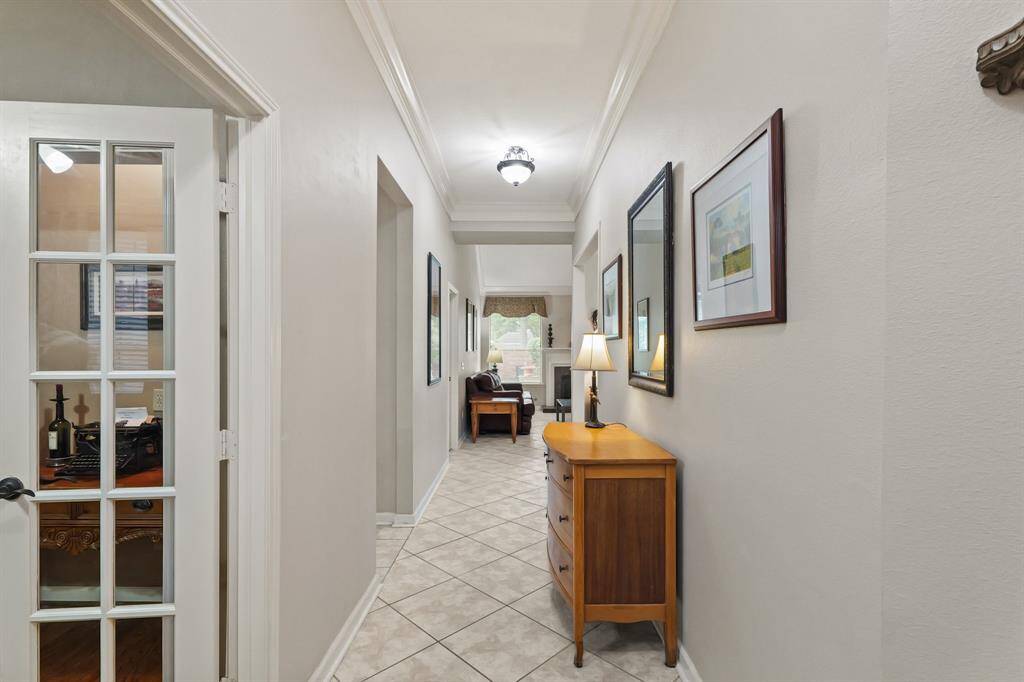 Hallway view entering the home