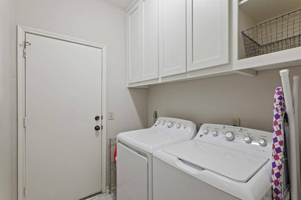Laundry room and door to garage