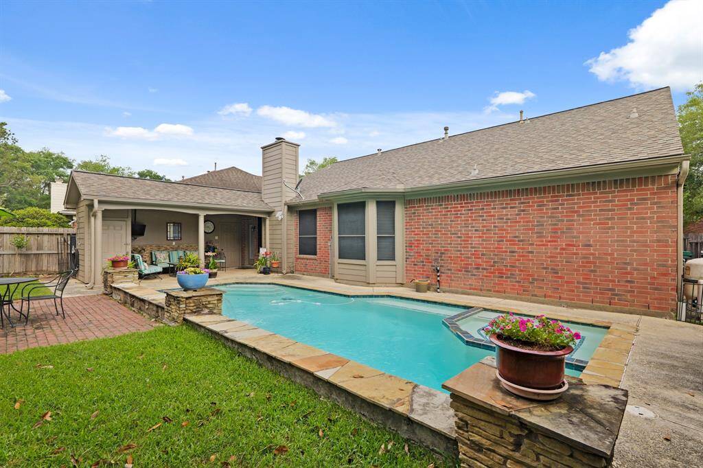 Backyard Pool and Patio view