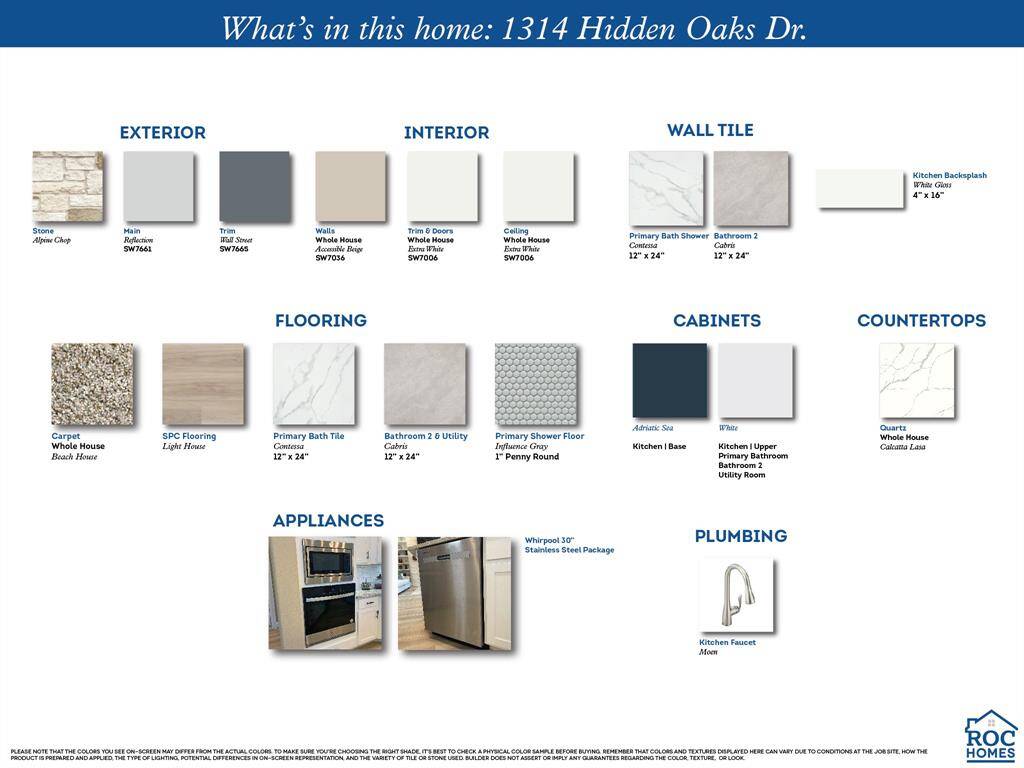 What's in 1314 Hidden Oaks Drive - our award-winning in-house design team has meticulously curated the home selections to ensure unparalleled style and quality.