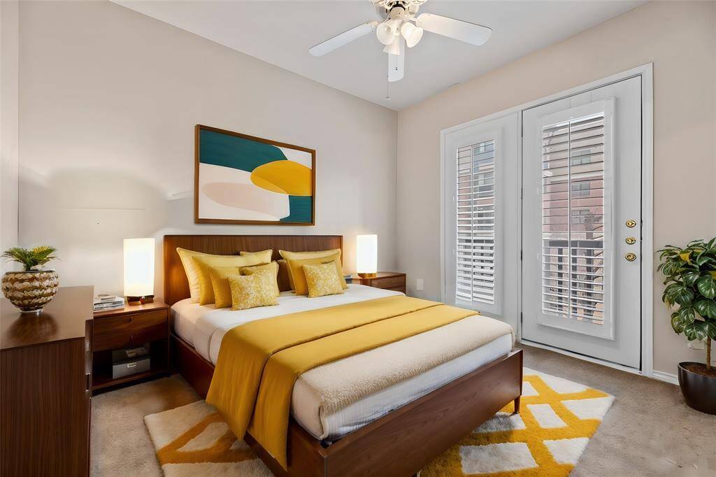 Even the 2nd bedroom offers lots of space and direct access to the 2nd bath.