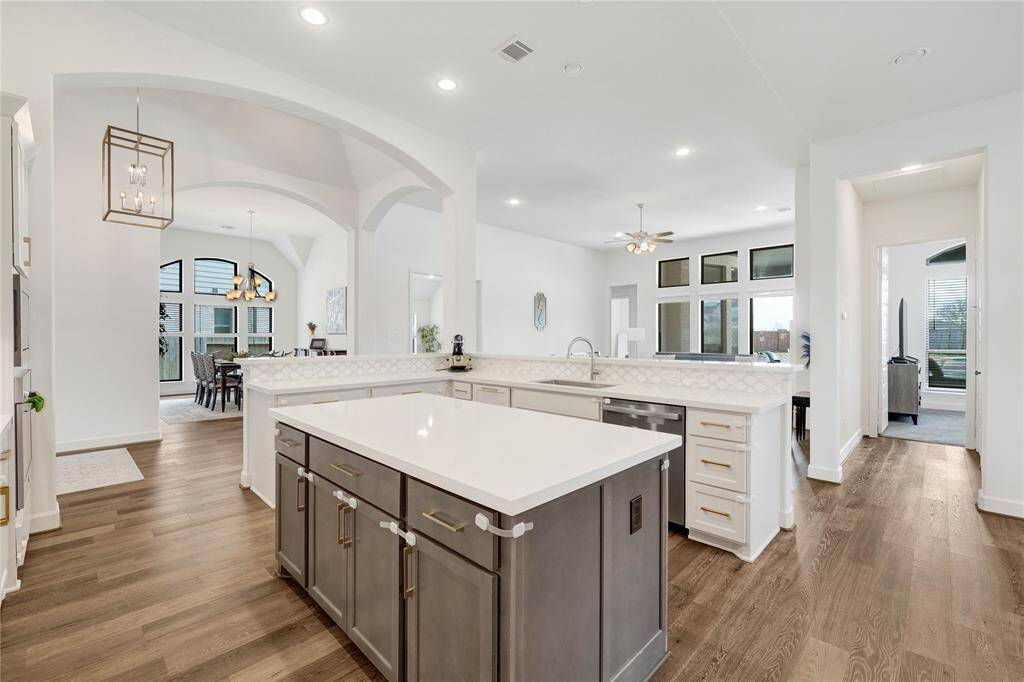 Another view of the kitchen facing living room.