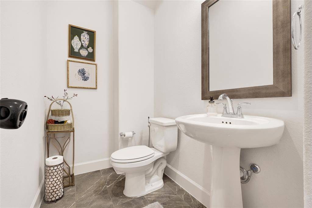 The half bathroom.