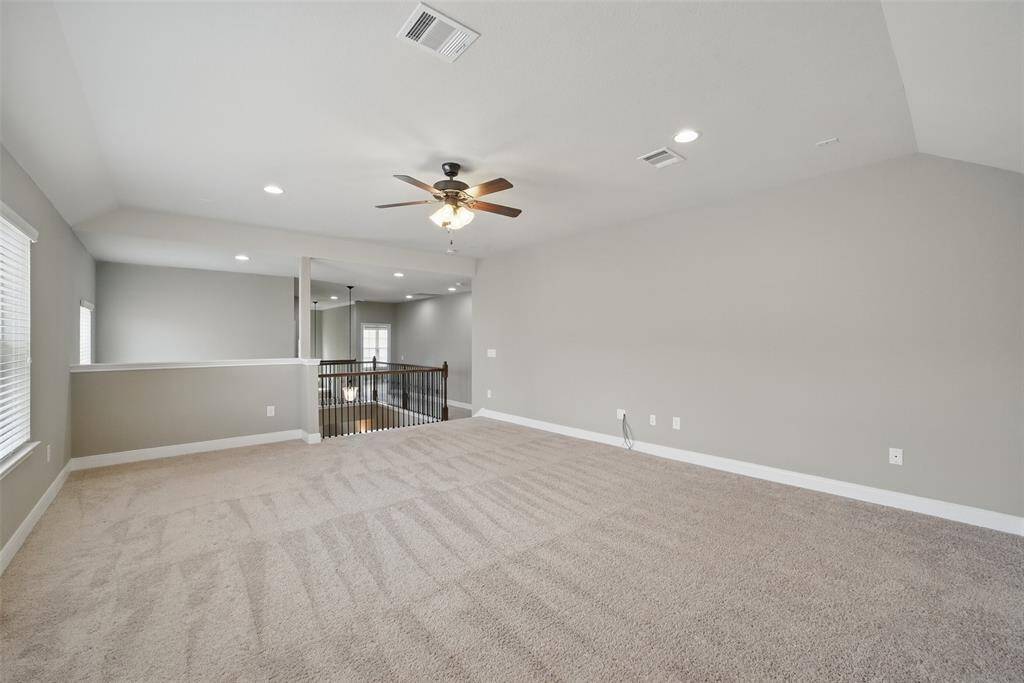 Game room at the top of the stairs