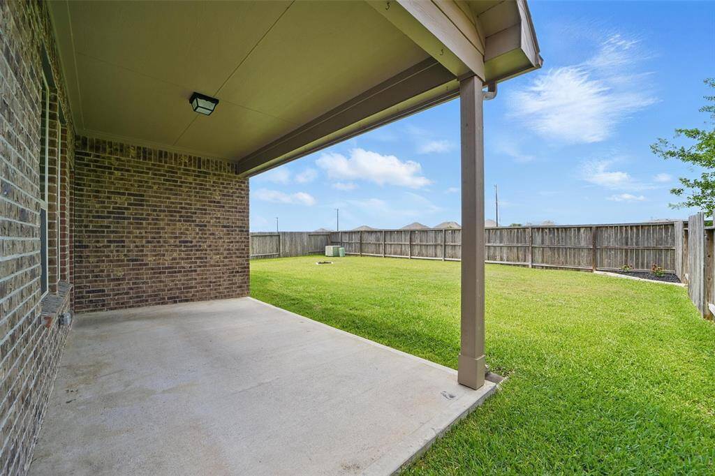 Covered back patio.