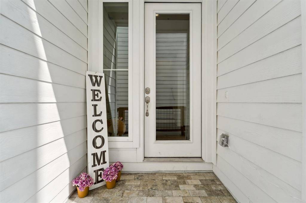 Private gated lock front side entry.