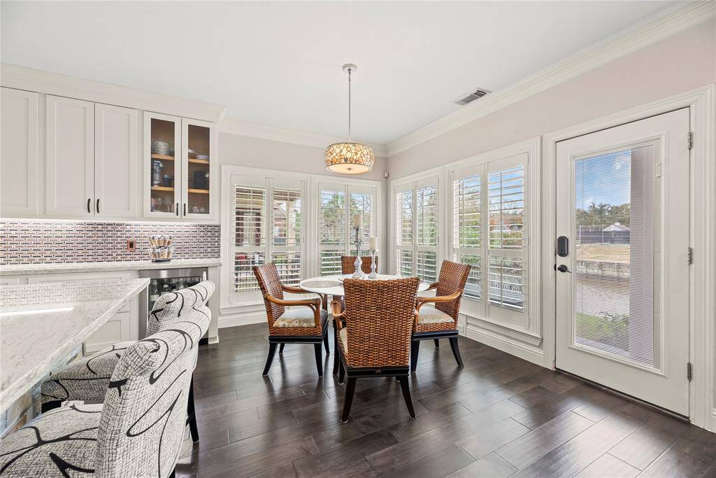 Never eat without a view again. This is the perfect spot for a breakfast area! Imagine looking out into your wonderful backyard as you begin the day.