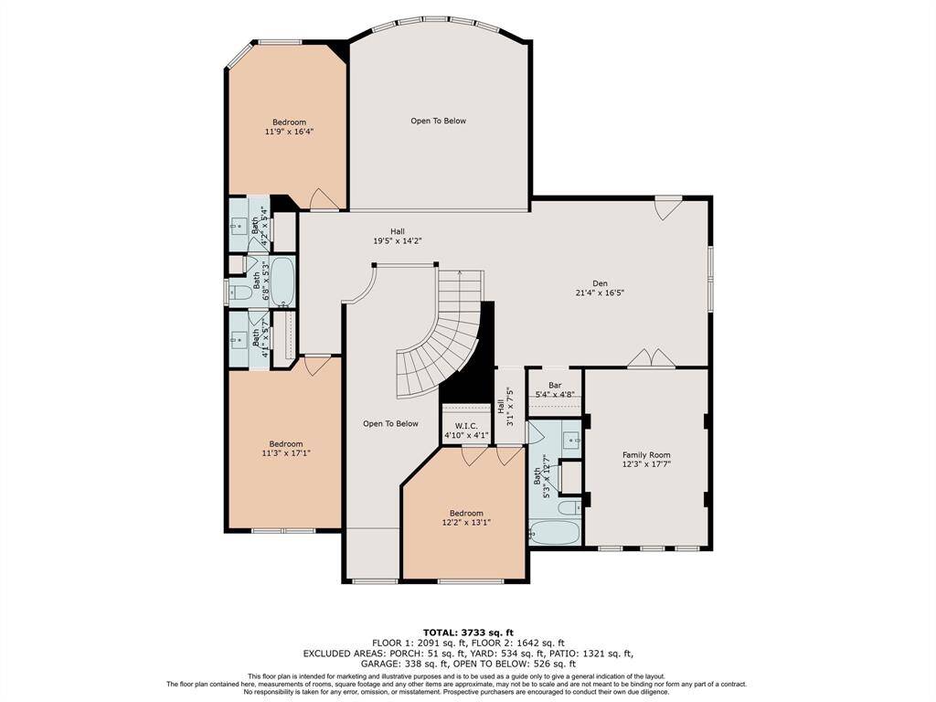 Upstairs floor plan