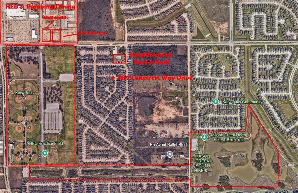 Neighborhood is surrounded to the W and S by large parks and HEB and restaurants are within walking distance across Morton Rd.