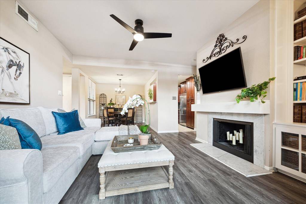 Open concept living, dining and front entry makes this a great space for entertaining.