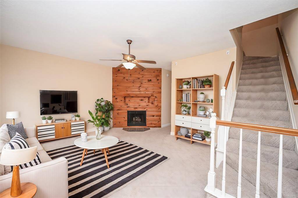 Large Living Area with Fireplace