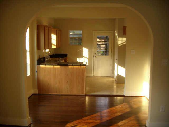 Breakfast room leading to kitchen
