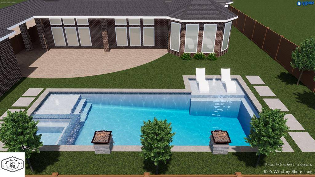 Virtual rendering of future backyard pool.