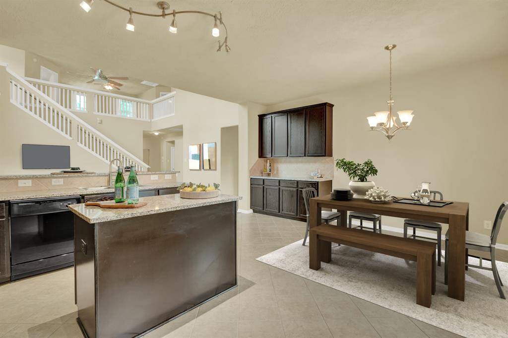 Virtually staged kitchen