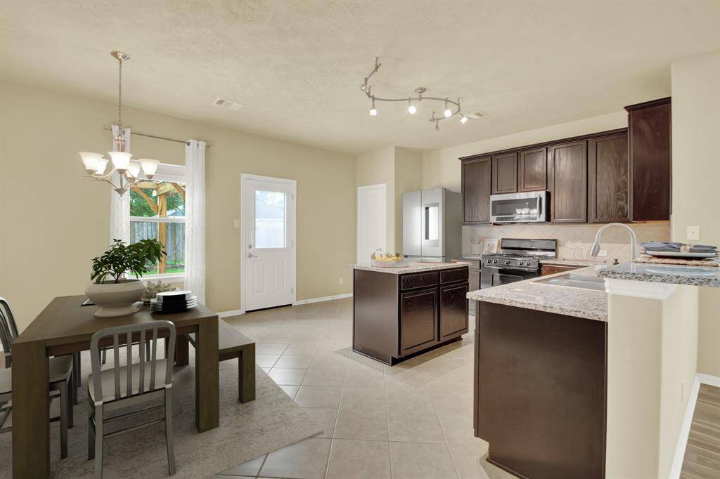 Virtually staged kitchen