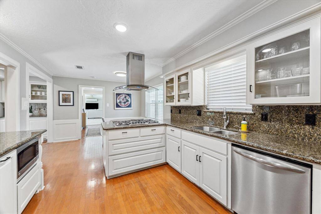 Newer cabinets and built in microwave in your kitchen