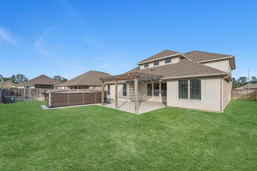 Even with the added concrete for the swim spa and expanded patio, there’s no sacrifice on yard space. The backyard remains generously sized, offering plenty of room for a playset, trampoline, garden, or whatever outdoor fun your family desires.