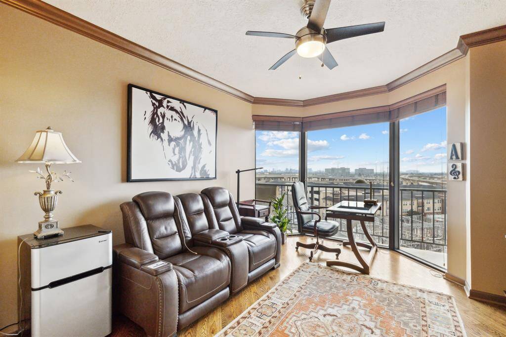 Secondary bedroom used as a media room!! Incredible city views!!