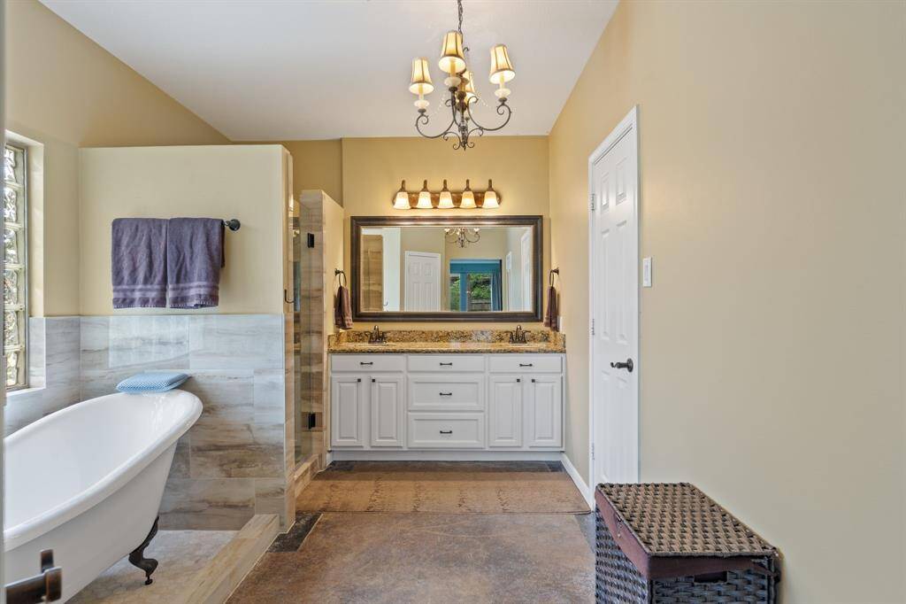 Recently renovated master bath