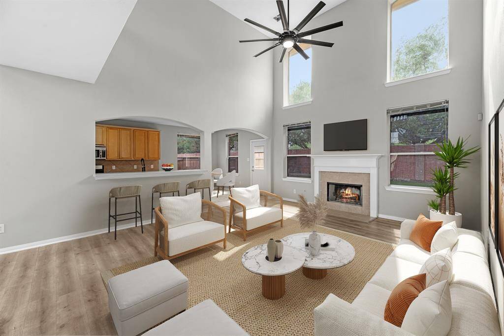 Living room - virtually staged