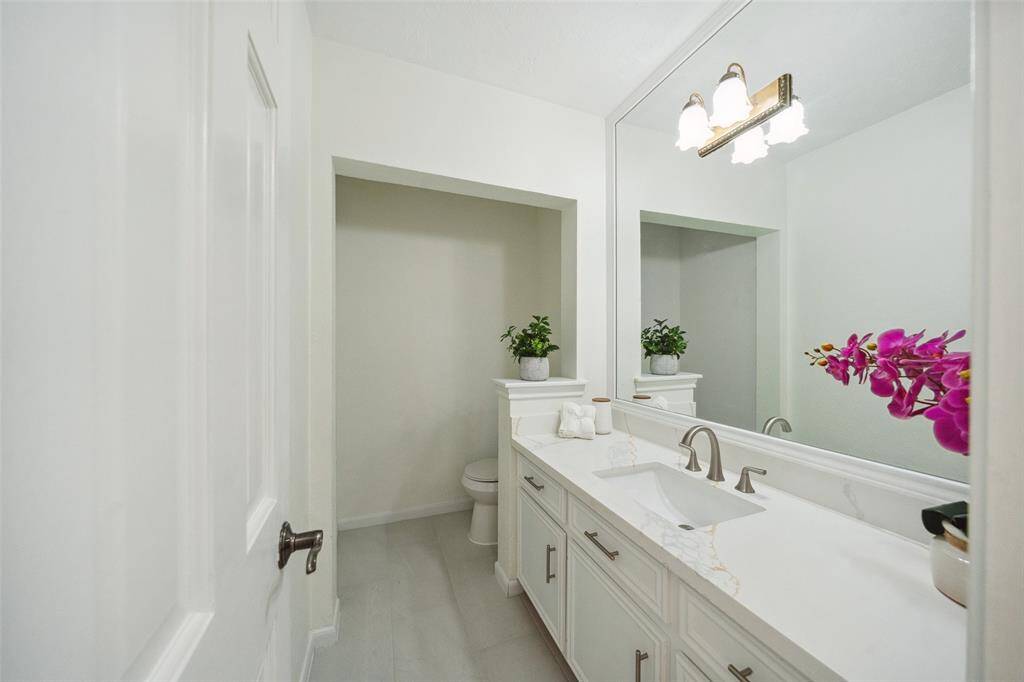 Spacious half bath