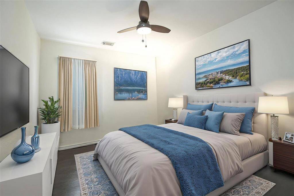 Virtual Staged secondary bedroom