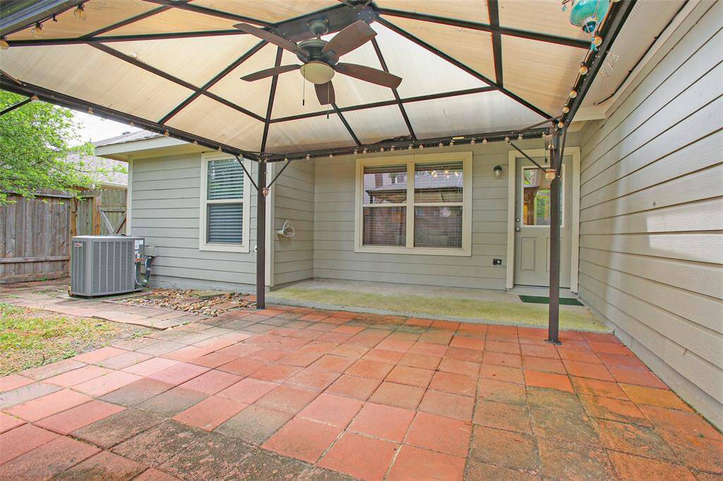 Covered patio area