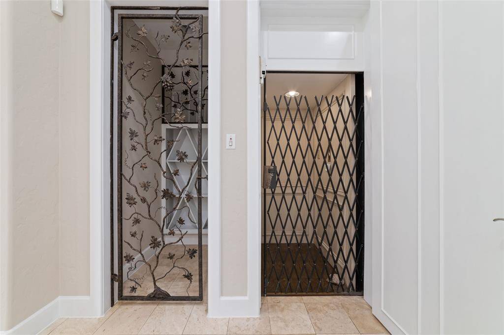 Elevator and wine cellar