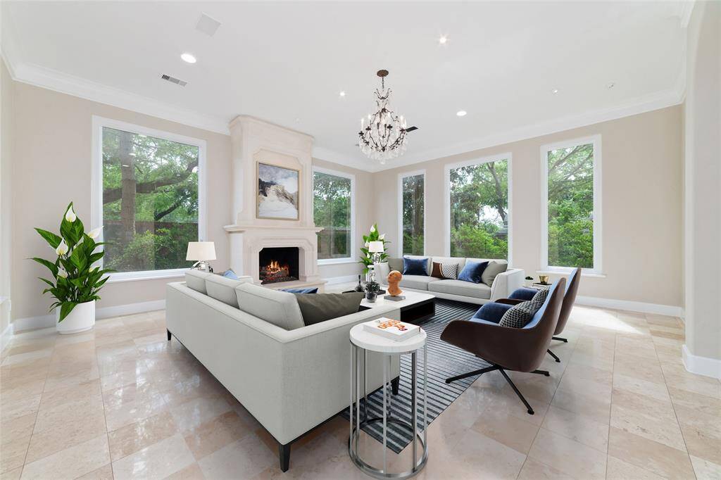 Livingroom virtually staged.