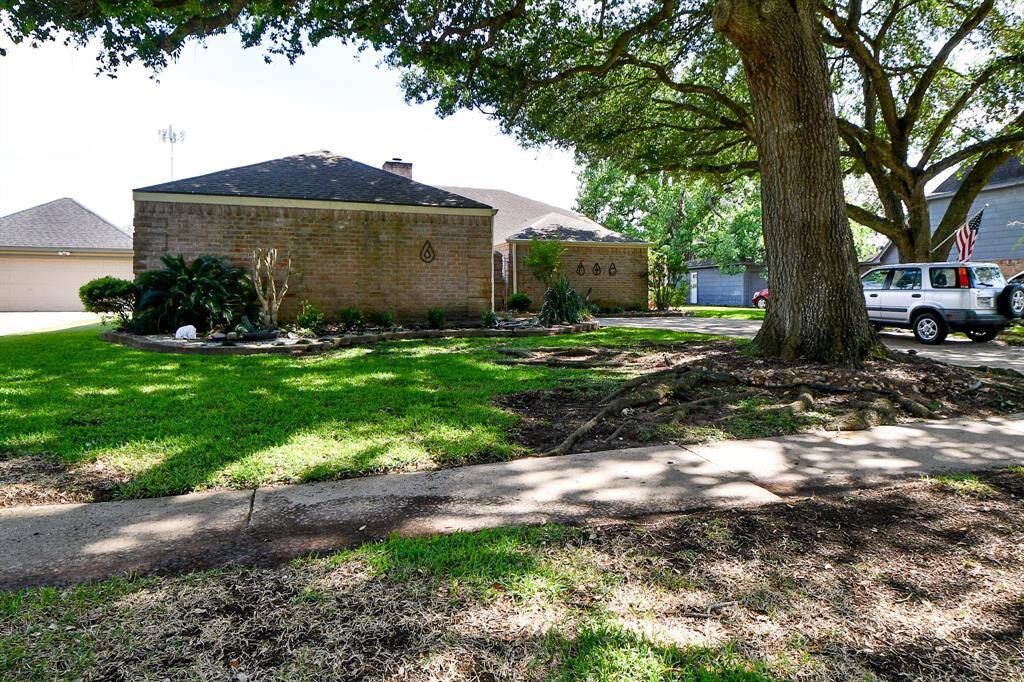 Beautiful landscaping and large tree