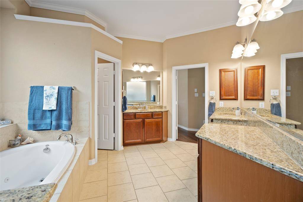 Double closets with extra custom shelves