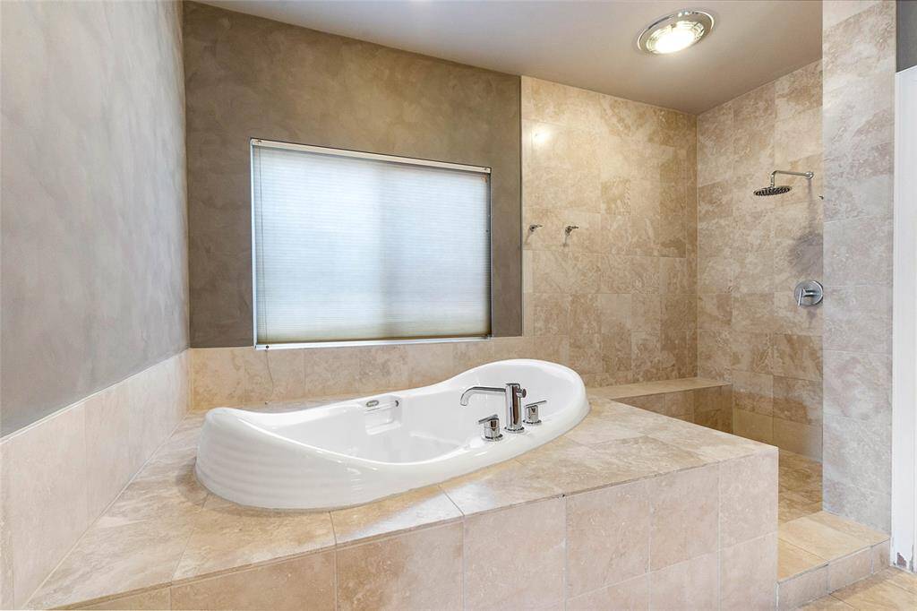 Soaking tub and Walk-in Shower