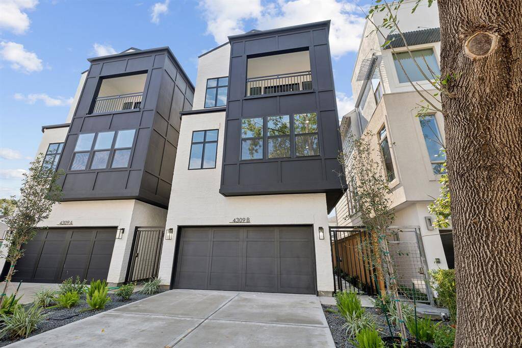 Welcome to this modern patio home with sleek curb appeal in the heart of Rice Military. The private, secure entry offers peace of mind and stylish first impressions. The  two-car garage offers overhead storage with additional guest parking available in the driveway.