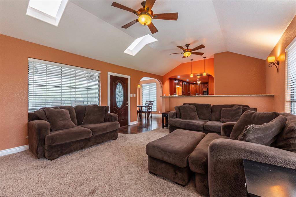 Family rooom open to the kitchen and dinning