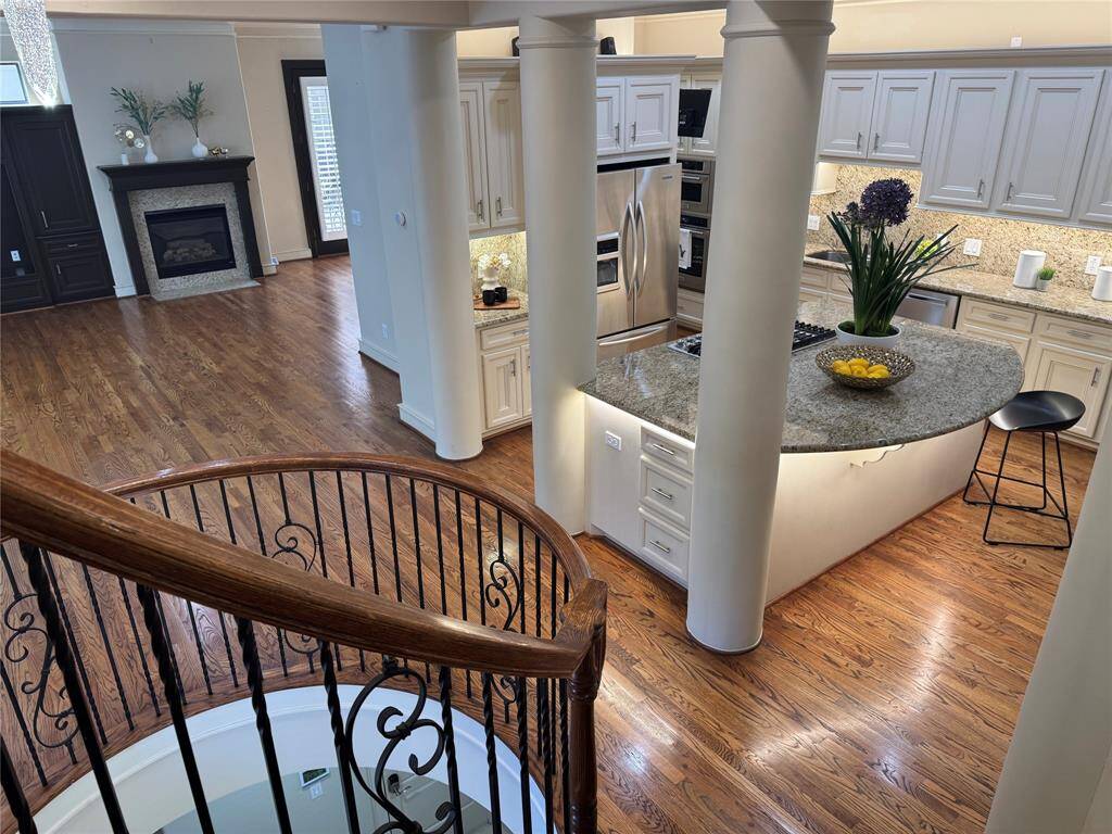 View from the stairway