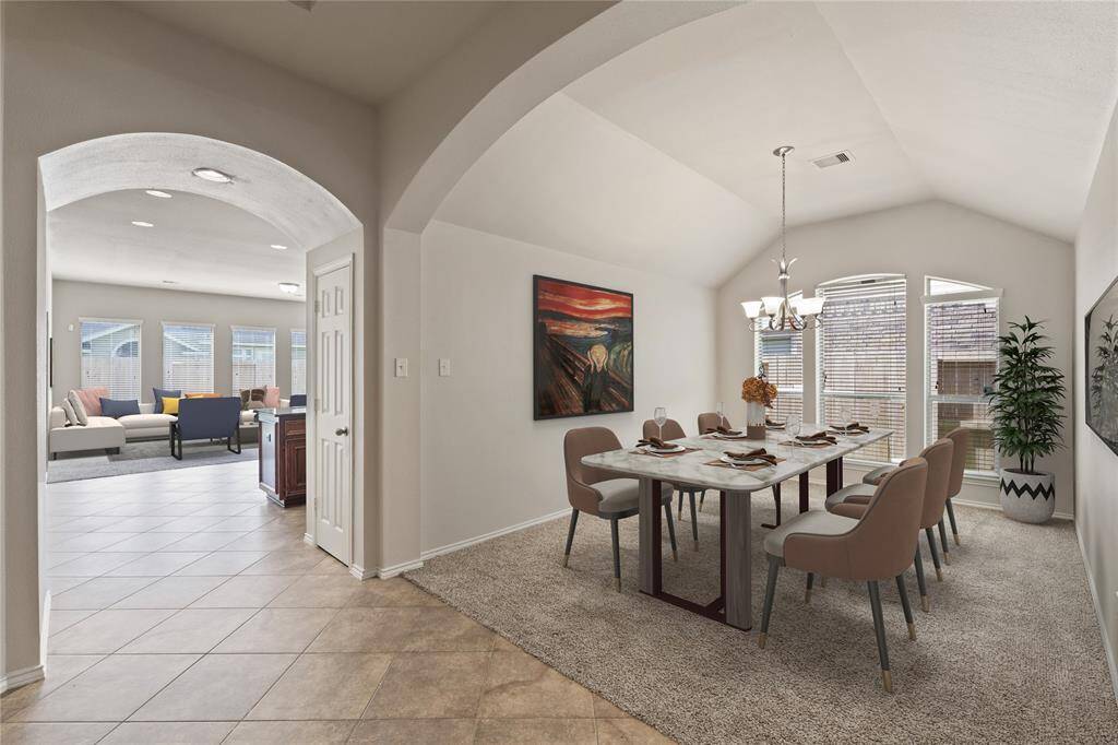 Family room & dining view from foyer