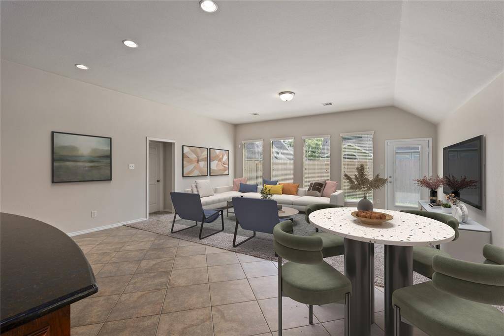breakfast bar/island view of family room