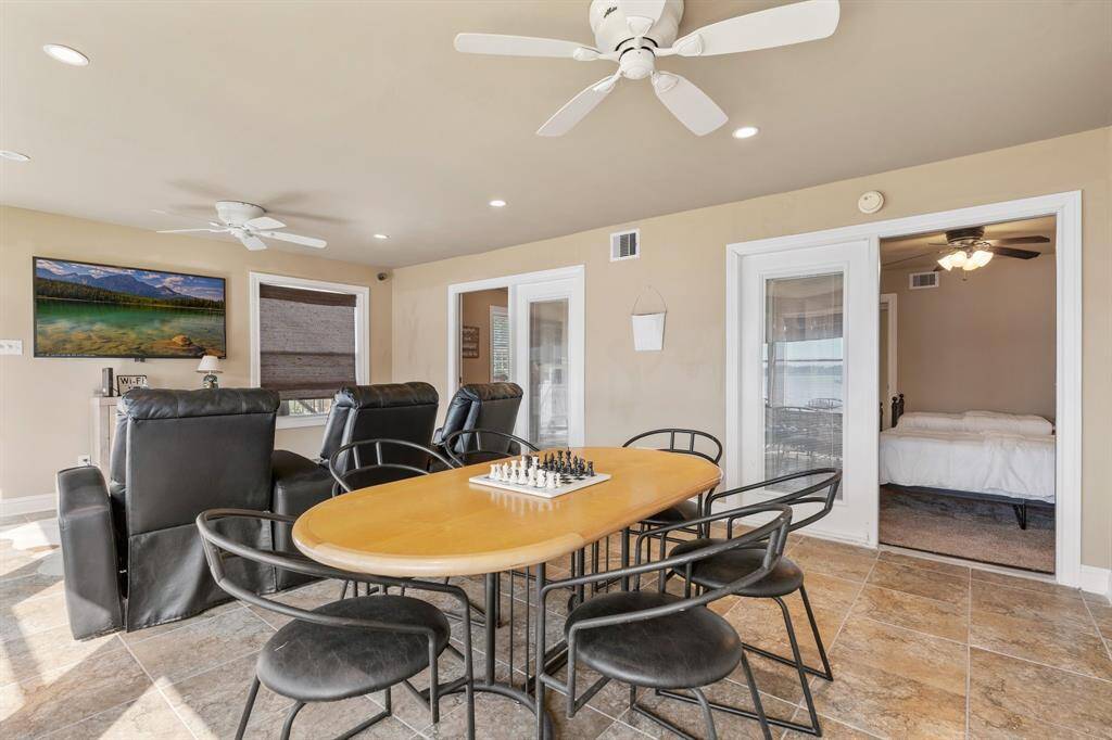 Perfect place for game night!! This area offers guests a private area to themselves while visiting also.