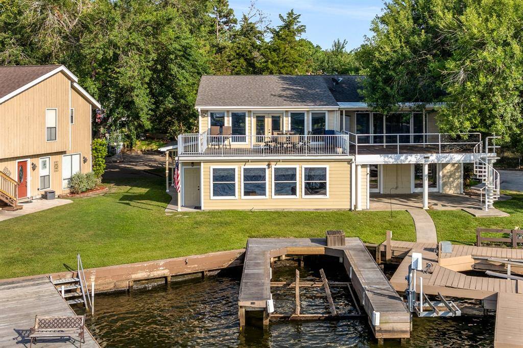 This half of the duplex has a private boat slip with lift.