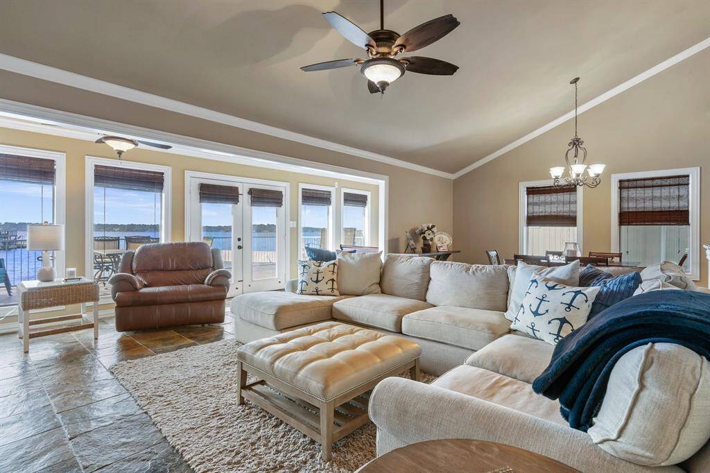 This gathering area is as spacious as it appears, all with a breathtaking view beyond.