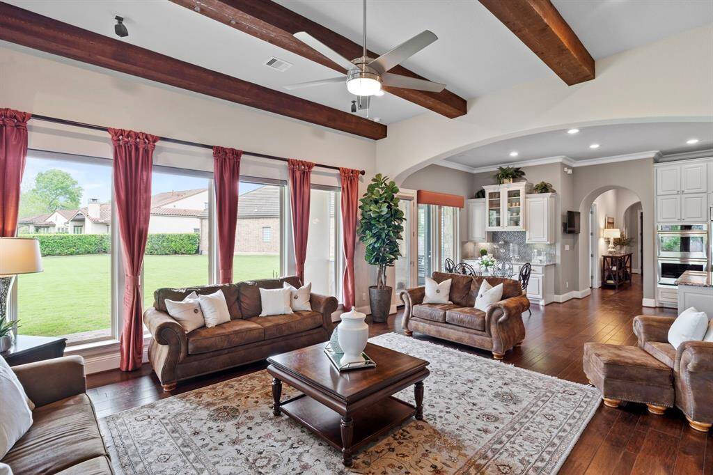 Enjoy views to the backyard at every turn