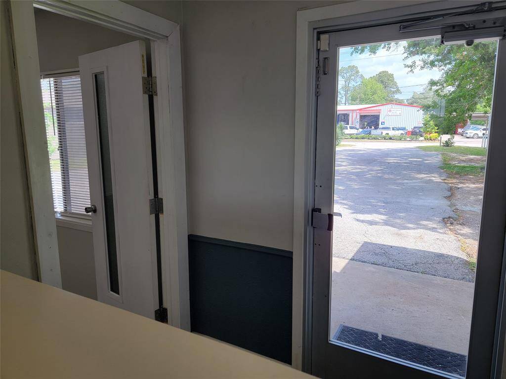 Looking out from receptionist area.
