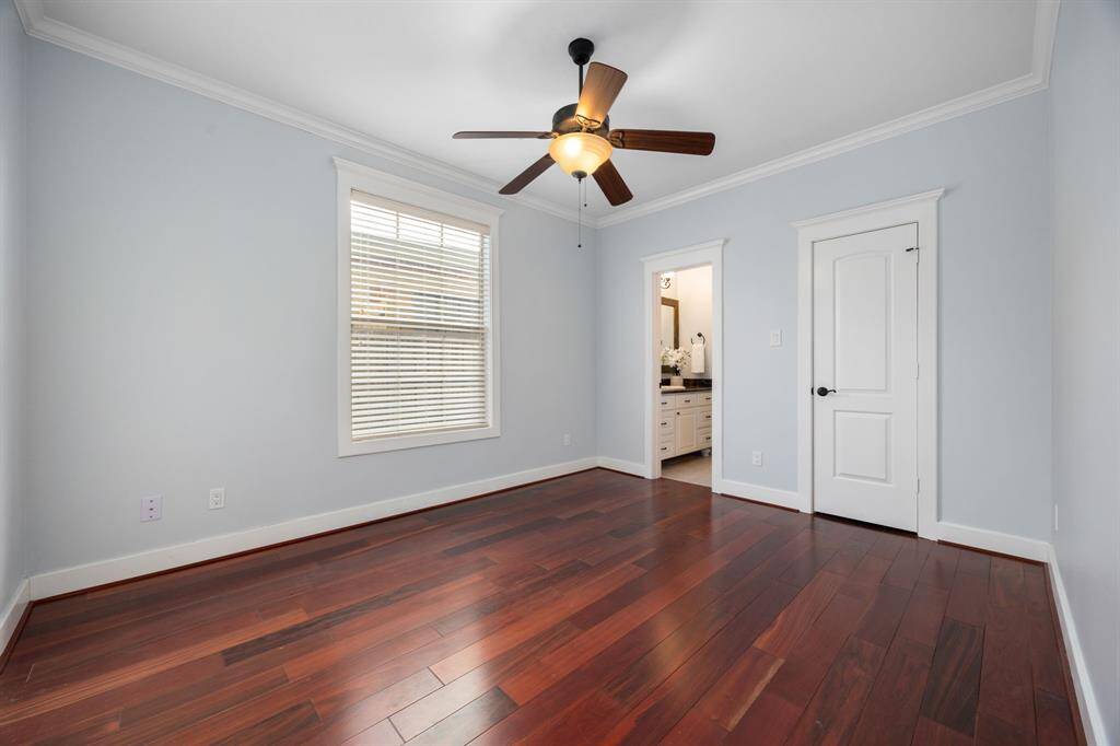 The downstairs bedroom is spacious and comfortable. This is a great in-law suite or private guest suite with its own private en-suite bath.
