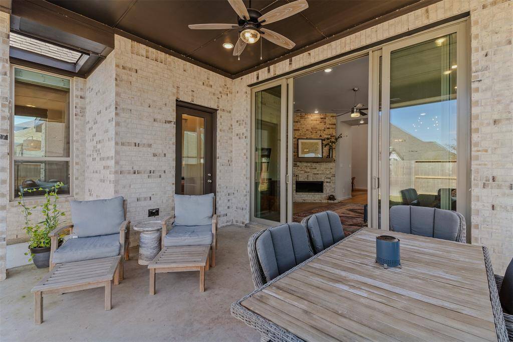 Beautiful large covered patio to start the morning or end the day and to entertain friends and family.