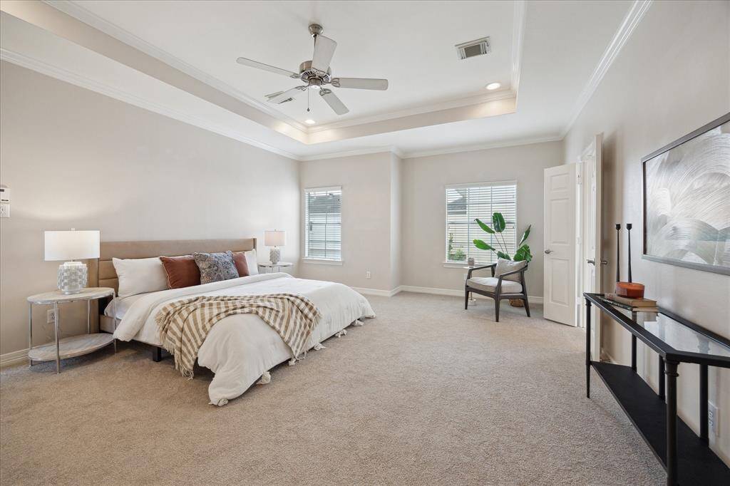 Third floor has the spacious owners suite with raised ceilings and two closets