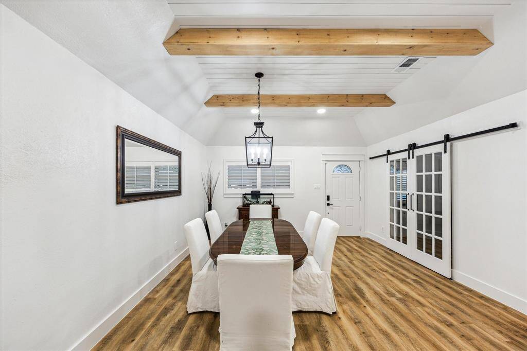 Painted shiplap ceilings in all public areas.