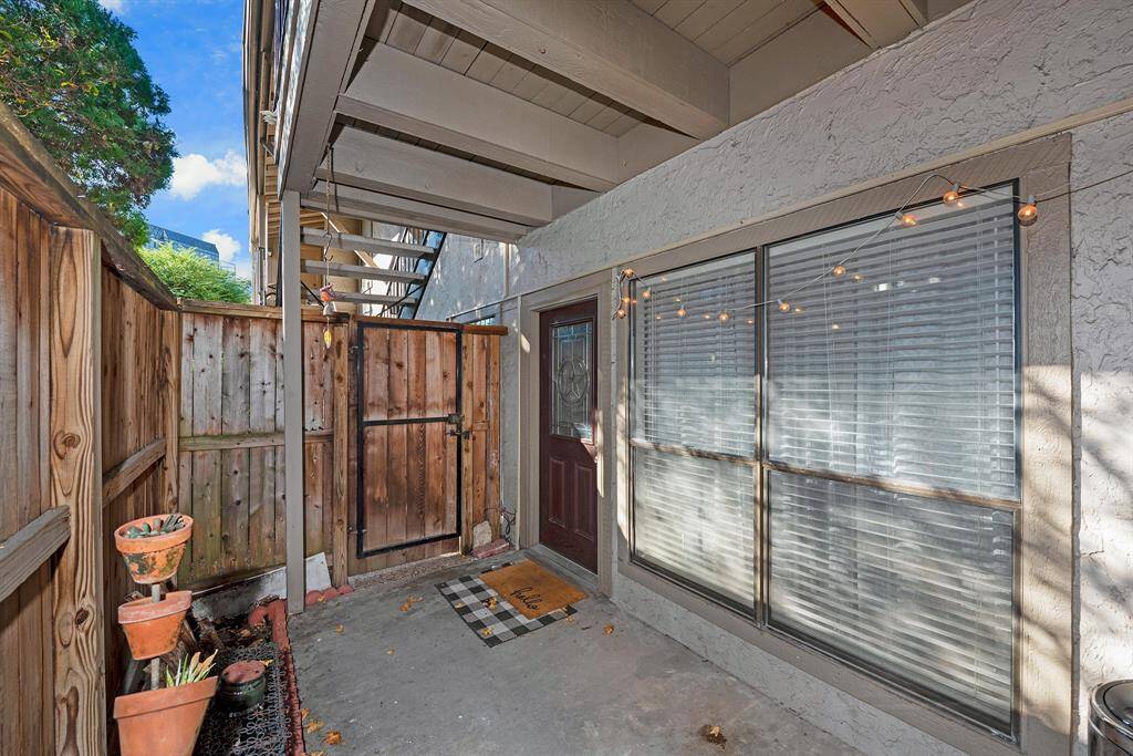 Ground floor unit with front fenced patio.