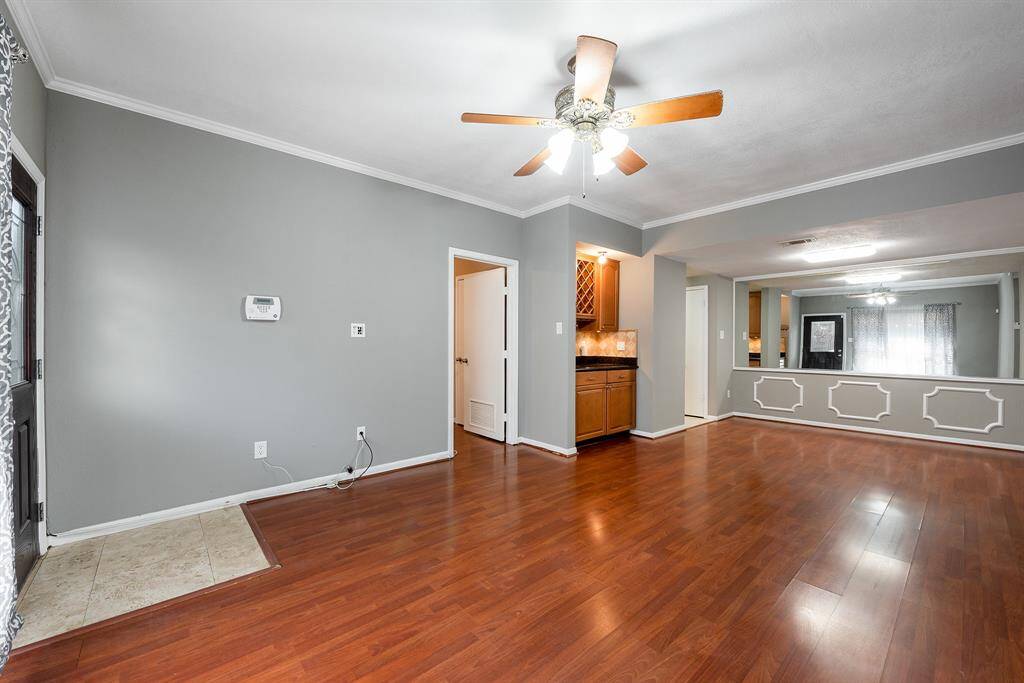 Open living/dining