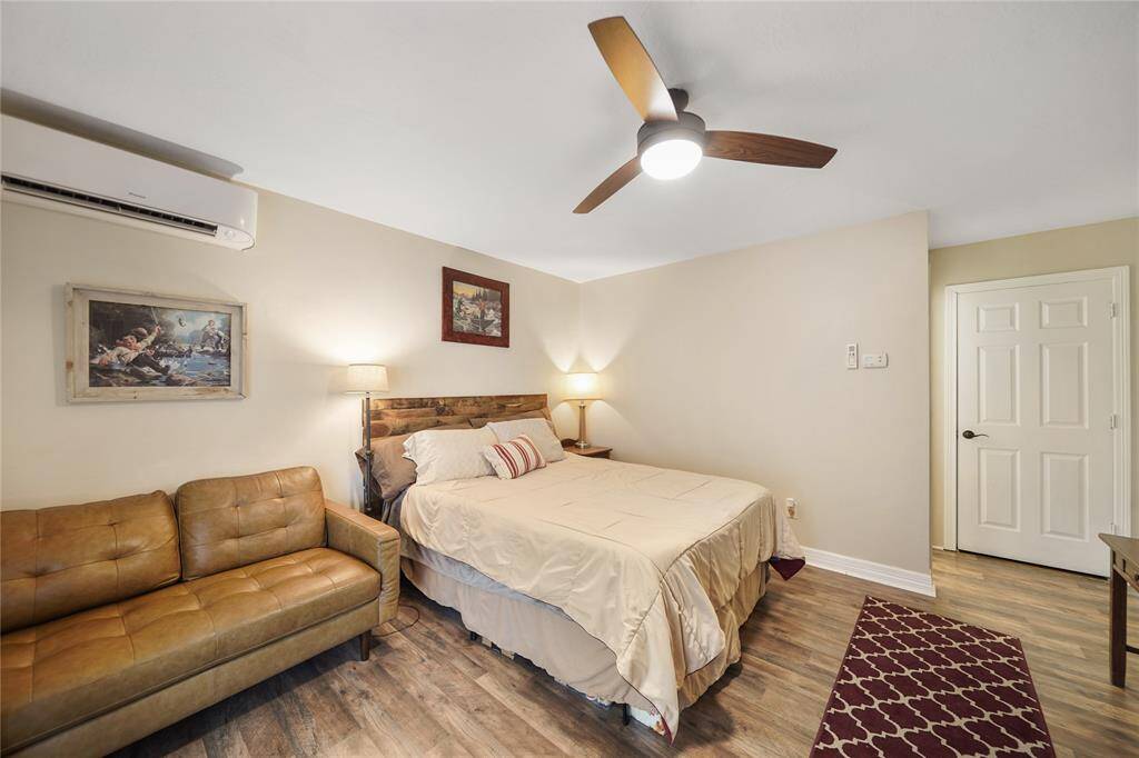 Inside the detached guest suite. Great storage closet and full bath!!!