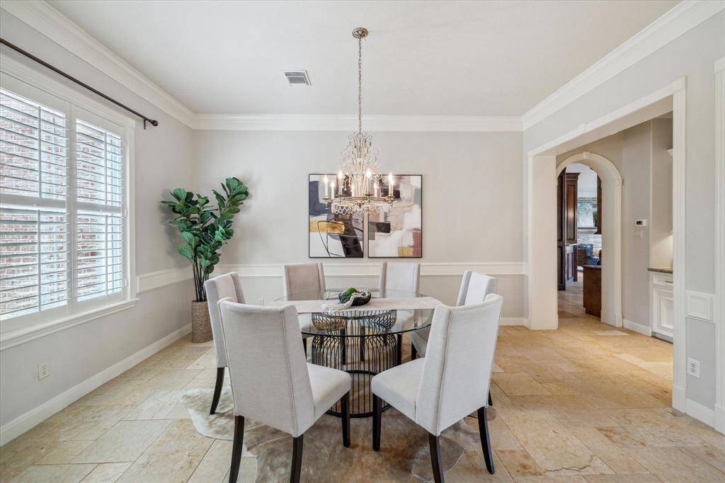 Formal dining is open to butlers pantry